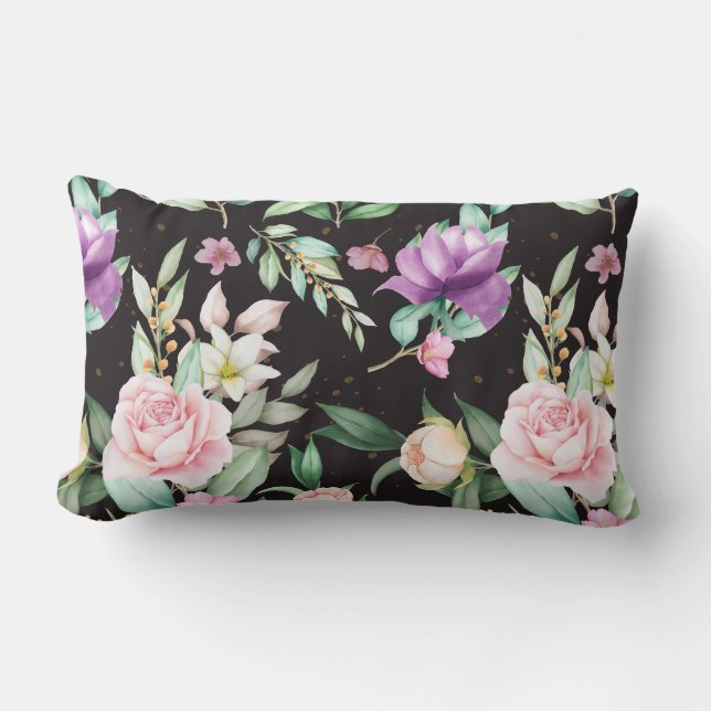 Coussin Rectangle Modèle floral (Recto)