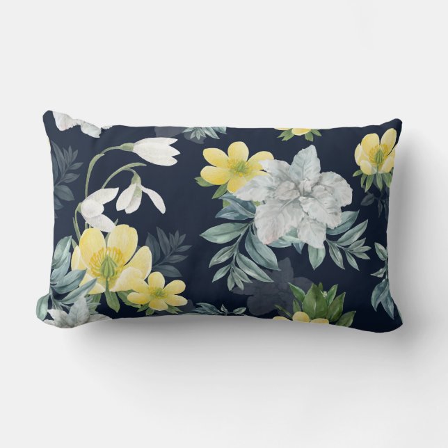 Coussin Rectangle Modèle floral (Recto)