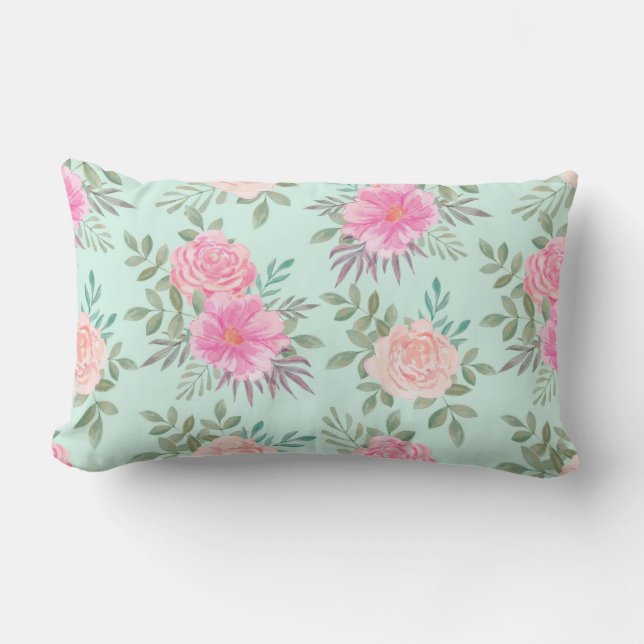 Coussin Rectangle Modèle floral (Recto)