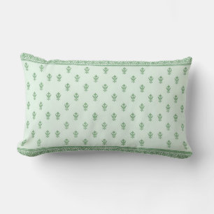 Coussin Rectangle Modèle floral vert