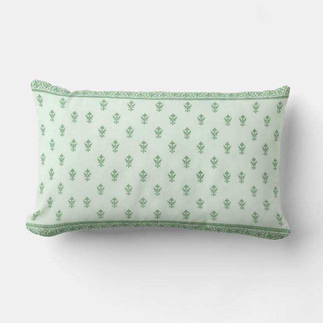 Coussin Rectangle Modèle floral vert (Recto)