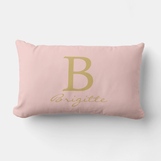 Coussin Rectangle Modèle rose moderne nommé de la lettre B de (Recto)