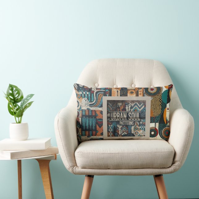 Coussin Rectangle Modèles d'âme urbaine  (Chaise)