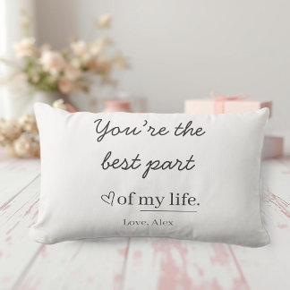 Coussin Rectangle Modern Personalized Love Quote 