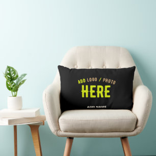 COUSSIN RECTANGLE MODERNE ET MODERNE PERSONNALISABLE NOIR VÉRIFIÉ