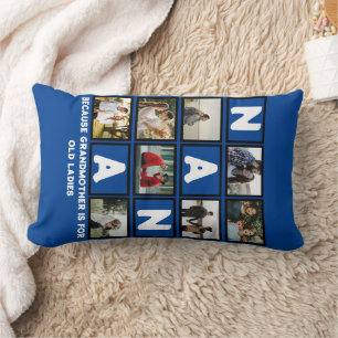 Coussin Rectangle Moderne Funny Grand-mère Cute Nana 8 Photo Collage