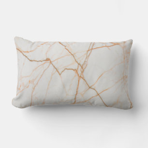 Coussin Rectangle moderne minimaliste chic scandinave marbre blanc