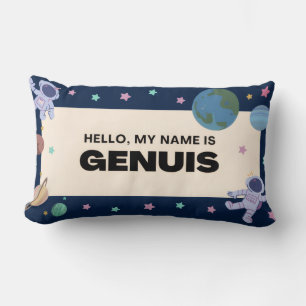 Coussin Rectangle Moderne Monogramme Rustique Nom de Famille Personn