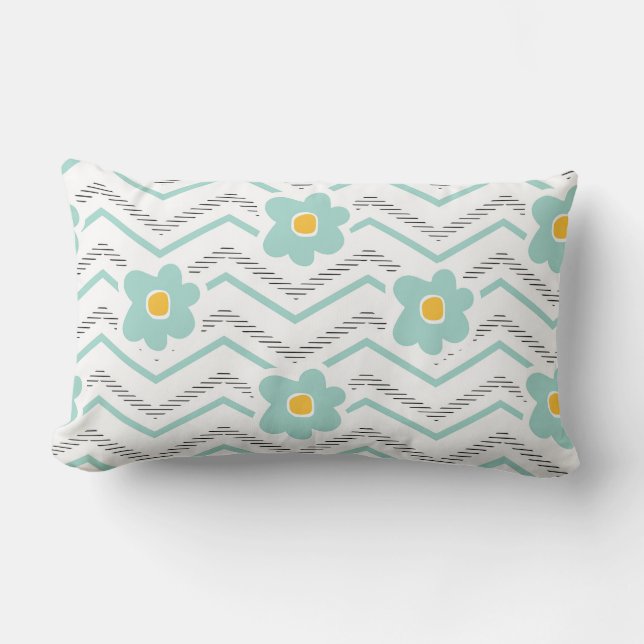 Coussin Rectangle Moderne motif de vert de menthe pour nurserie (Recto)
