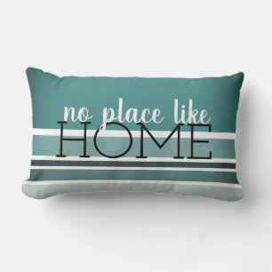 Coussin Rectangle moderne pas d'endroit comme la maison rayures turq