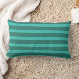 Coussin Rectangle Moderne Simple 2 Tone Stripe Géométrique Forêt Ver