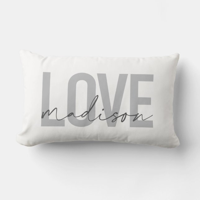 Coussin Rectangle Moderne, simple, cool, design urbain Amour Madison (Recto)
