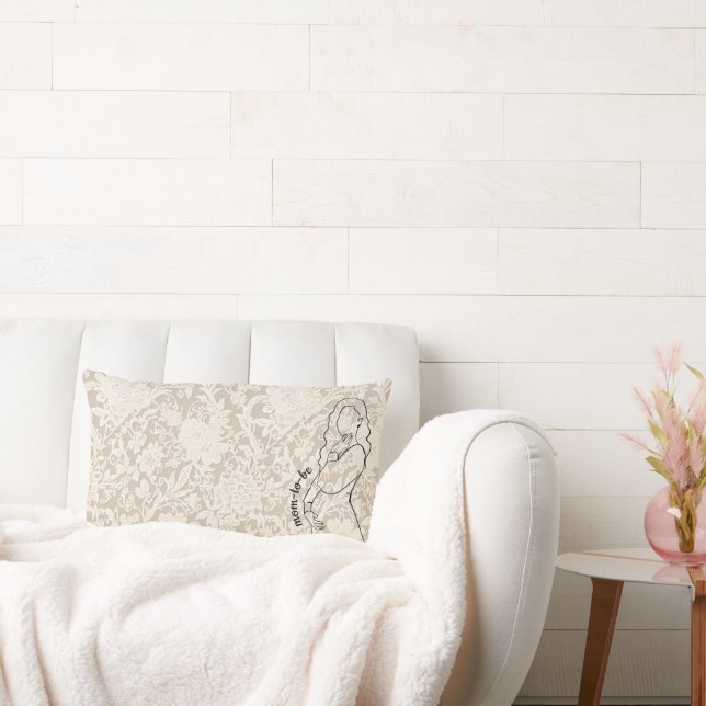 Coussin Rectangle Mom-to-be Faux Lace (Canapé)