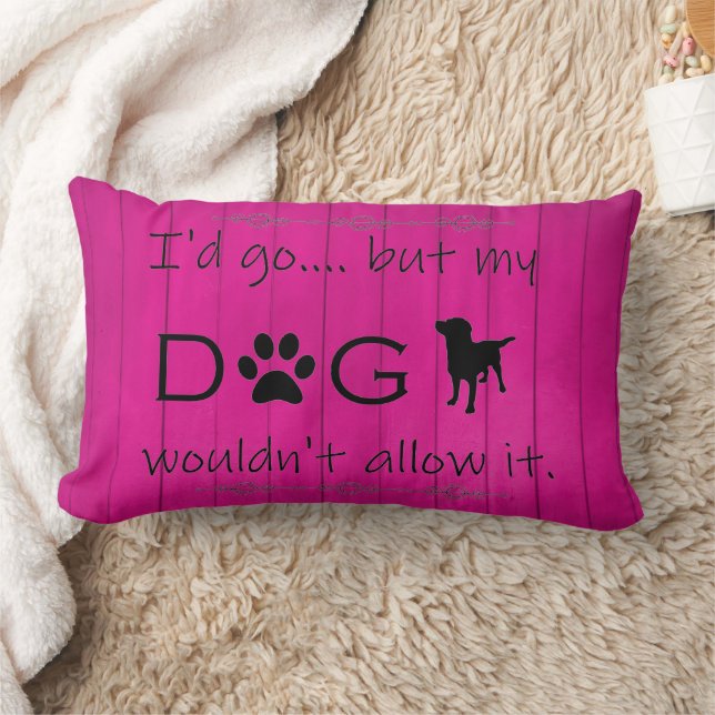 Coussin Rectangle Mon chien ne voulait pas le permettre Lumbar Couss (Couverture)
