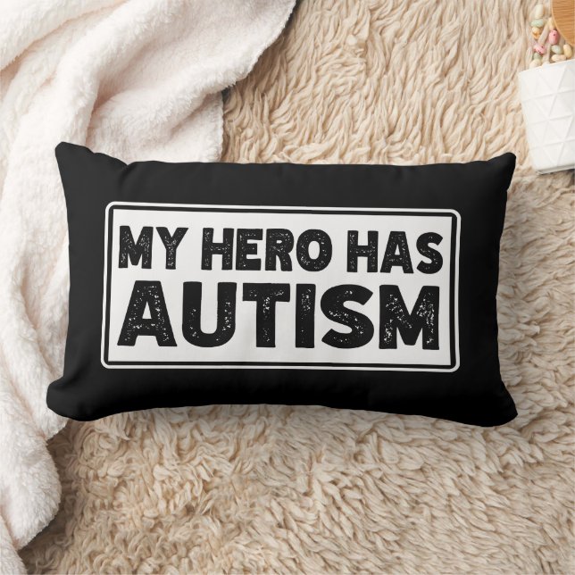 Coussin Rectangle Mon héros a une conscience de l'autisme Anniversai (Couverture)