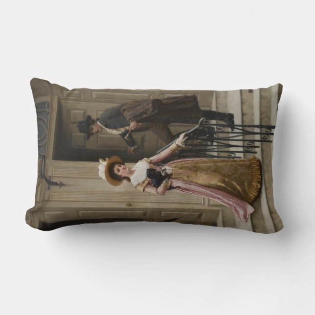 Coussin Rectangle Mon voisin de la porte suivante (couple de flirts) (Recto)