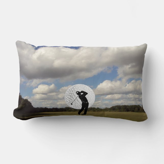 Coussin Rectangle Monde de golf (Recto)