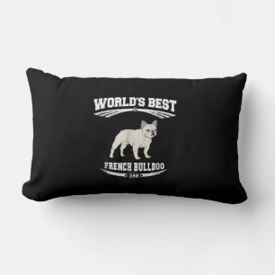 Coussin Rectangle monde meilleur papa bulldog français cadeau de p