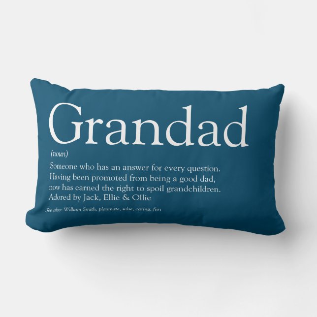 Coussin Rectangle Mondes Meilleur jamais Grand-Père, Grand Définitio (Recto)