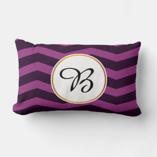 Coussin Rectangle monogramme et chevron