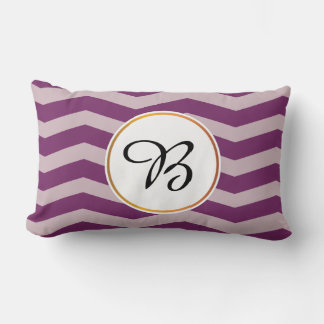 Coussin Rectangle monogramme et chevron