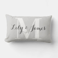 Monogramme personnalisé Mariage gris-blanc