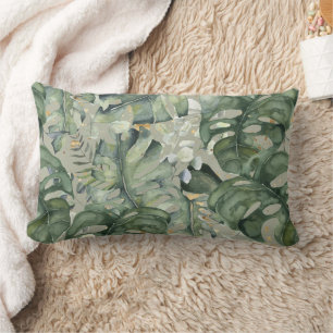 Coussin Rectangle Monstera Moderne sans couture