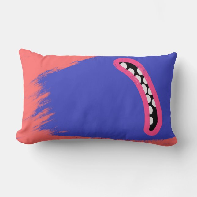 Coussin Rectangle Monstre rouge collant (Recto)