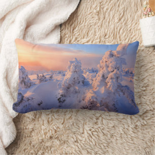 Coussin Rectangle Mont Logan Lever du soleil Parc national de la Gas