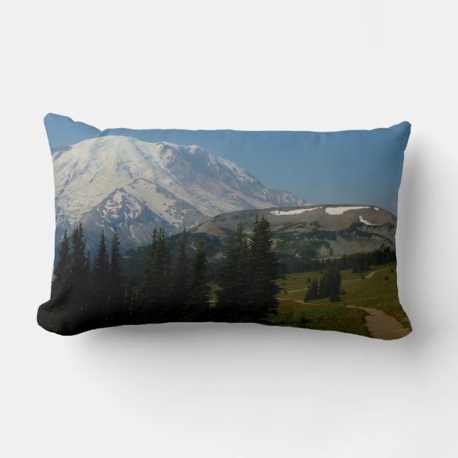 Coussin Rectangle Mont Rainier du Sourdough Ridge Trail (Recto)