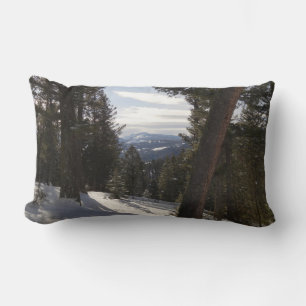 Coussin Rectangle Montagnes Madison en hiver dans le Montana