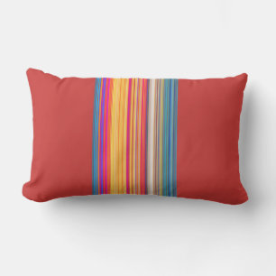 Coussin Rectangle Motif à bandes multiples