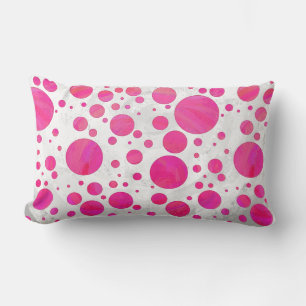 Coussin Rectangle Motif à point de la passion rose
