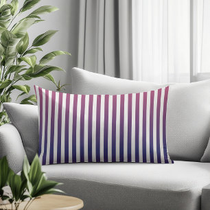 Coussin Rectangle Motif à rayures dégradé violet
