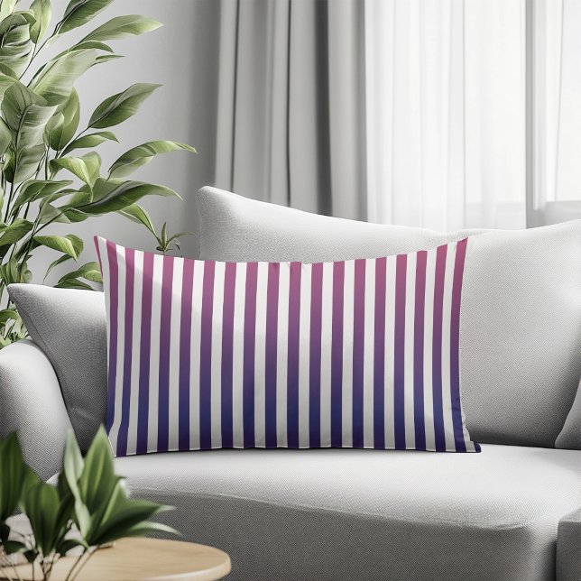 Coussin Rectangle Motif à rayures dégradé violet (Créateur téléchargé)