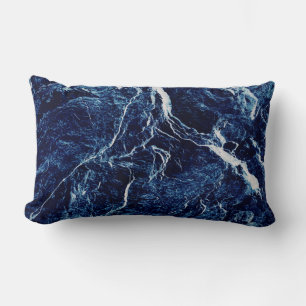 Coussin Rectangle Motif Abstrait Bleu