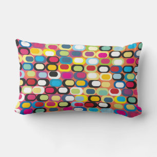 Coussin Rectangle Motif abstrait coloré avec rectangles arrondis
