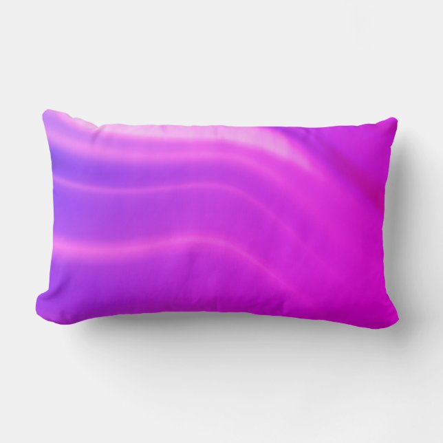 Coussin Rectangle Motif Abstrait Hot Pink Waves (Recto)