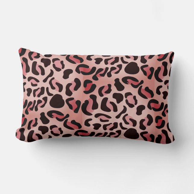 Coussin Rectangle Motif animalier léopard moderne (Recto)