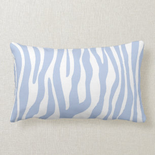 Coussin Rectangle Motif bleu-clair de poster de animal de zèbre