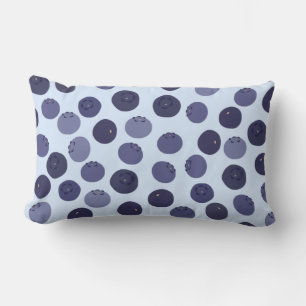 Coussin Rectangle Motif Blueberry