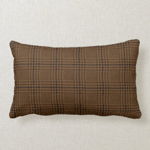 Coussin Rectangle Motif Brown Houndstooth Glen Check