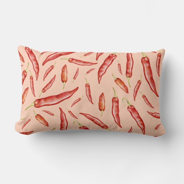 Coussin Rectangle Motif Chili Pepper (Recto)