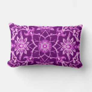 Coussin Rectangle Motif chinois Art Nouveau - Amethyst violet