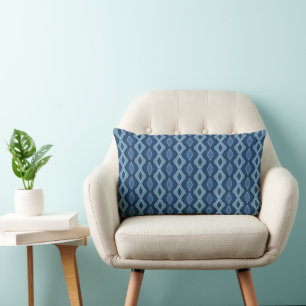 Coussin Rectangle Motif d'art Abstrait Elegant Blue Jay