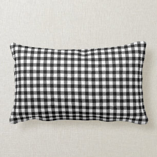 Coussin Rectangle Motif de À damiers en noir et blanc