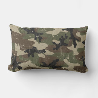 Coussin Rectangle Motif de camouflage militaire rétro