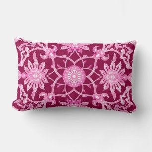 Coussin Rectangle Motif de Chinois de Nouveau d'art - vin de