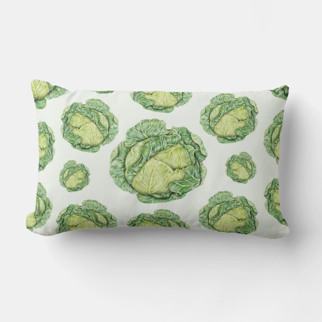 Coussin Rectangle Motif de chou (Recto)
