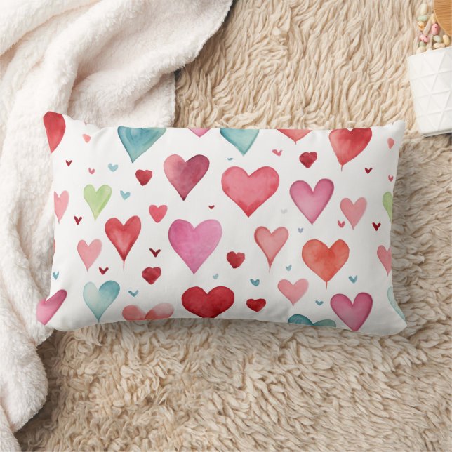 Coussin Rectangle Motif de coeur de bébé contemporain (Couverture)